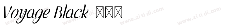 Voyage Black字体转换